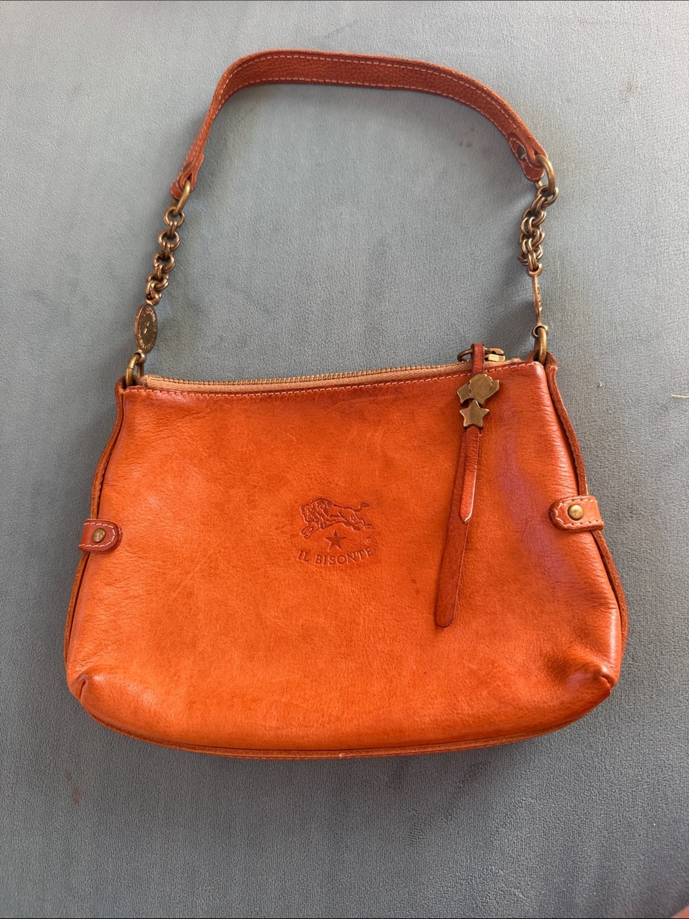 Il Bisonte Drawstring Dust Bag in Mustard Yellow